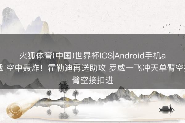 火狐体育(中国)世界杯IOS|Android手机app下载 空中轰炸！霍勒迪再送助攻 罗威一飞冲天单臂空接扣进