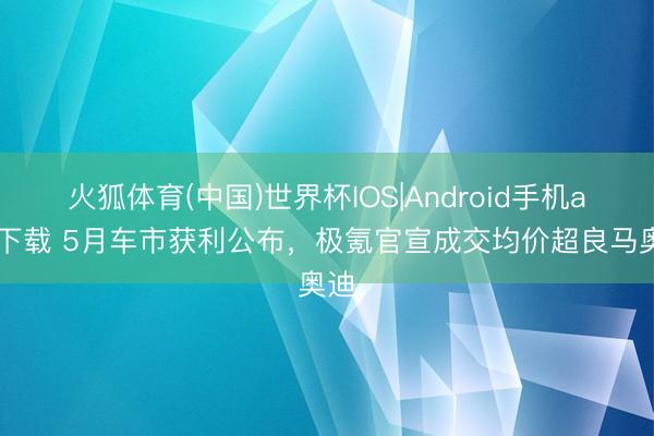 火狐体育(中国)世界杯IOS|Android手机app下载 5月车市获利公布，极氪官宣成交均价超良马奥迪