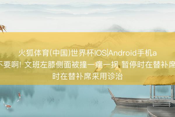 火狐体育(中国)世界杯IOS|Android手机app下载 不要啊! 文班左膝侧面被撞一瘸一拐 暂停时在替补席采用诊治
