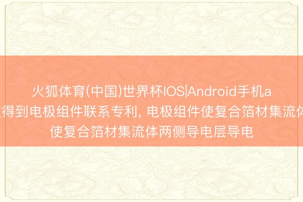 火狐体育(中国)世界杯IOS|Android手机app下载 豪鹏科技得到电极组件联系专利， 电极组件使复合箔材集流体两侧导电层导电